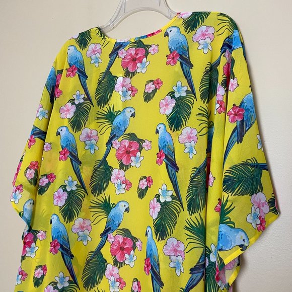 Soft Surroundings Tropical Open Front Topper Swim Cover-up NWT Beach Vacation - Picture 6 of 8